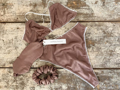 Ready to Ship Ode to Sleep Silk Sleep Set in Pink - Siobhan Barrett Handmade Lingerie 